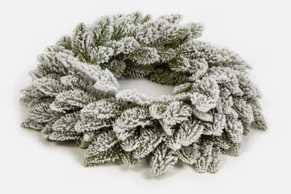 Nobile’s Fir Snow Covered PE Wreath - Image 2