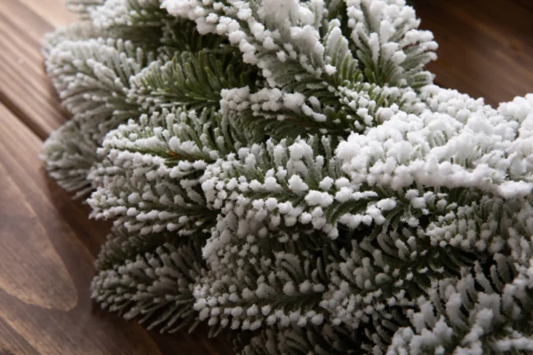 Nobile’s Fir Snow Covered PE Wreath - Image 3