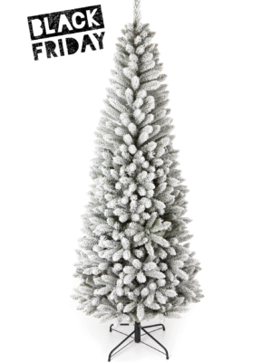 Snowy Slim Spruce PVC Artificial Christmas Tree